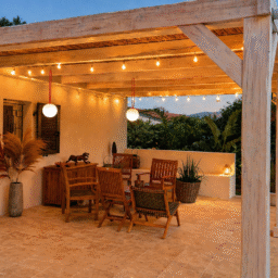 pergola bois en corse