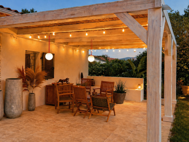 pergola bois en corse