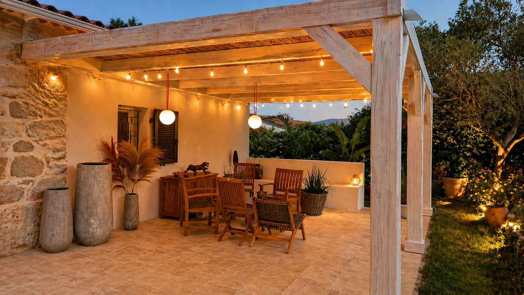 Pergola, carport et aménagements extérieurs en Corse